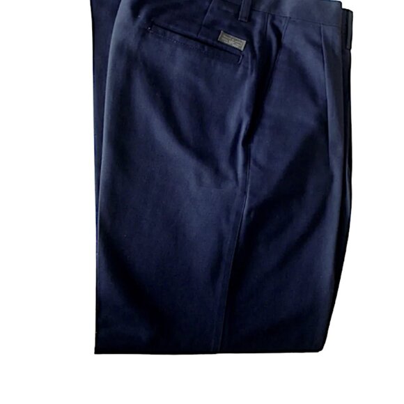 Lee's Performance Midnight Blue Stain Resistant Pleated Pants Trousers 32 x 32 - Picture 6 of 6